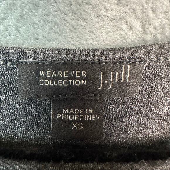 J Jill Wearever Collection Dress Womens Extra Small Gray Tie Waist Neutral Comfy - Picture 9 of 15